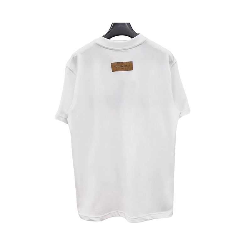 Áo phông LV chữ thêu cổ tròn , Áo thun lv nam nữ