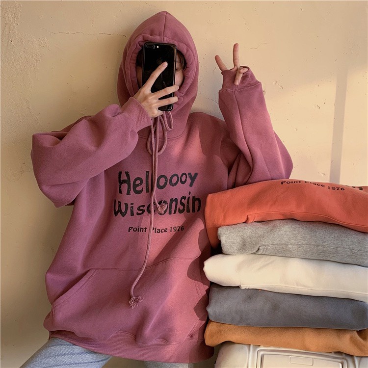 Áo hoodie áo nỉ Helloooy phong cách Hàn Quốc