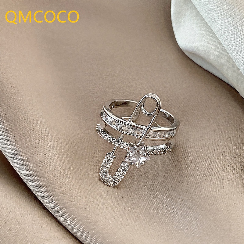 Nhẫn Bạc Đính Đá Zircon Kiểu Dáng Sang Trọng Dành Cho Nữ