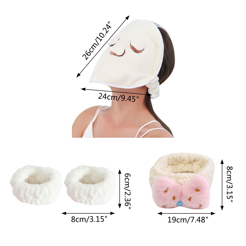 Brroa Băng Đô Vải Lông Cừu San Hô Mềm Mại Dạng Nén Dùng Khi Tắm Rửa Mặt