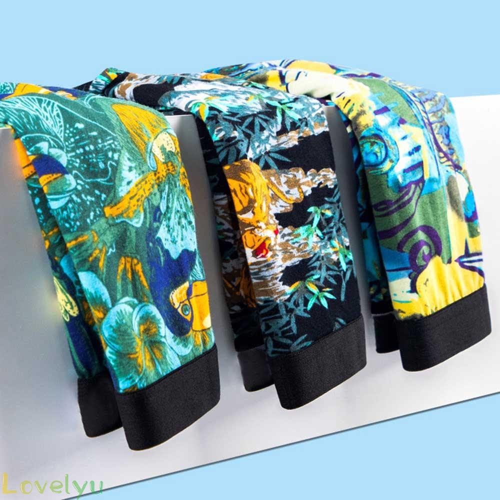 【LOVELYU】LomcMen cotton boxer briefs comfortable and breathable solid color midwaist briefs otlqdh【Good Quality】