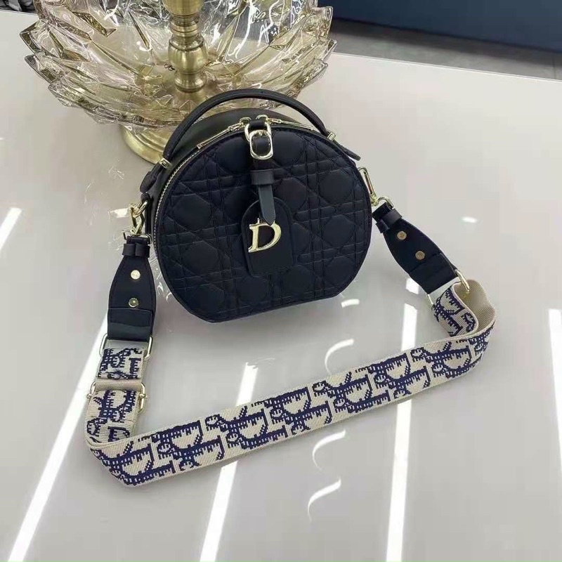 Tuia tròn , Túi trống nữ da Pu size 16cm khoá kéo D dây dù thời trang