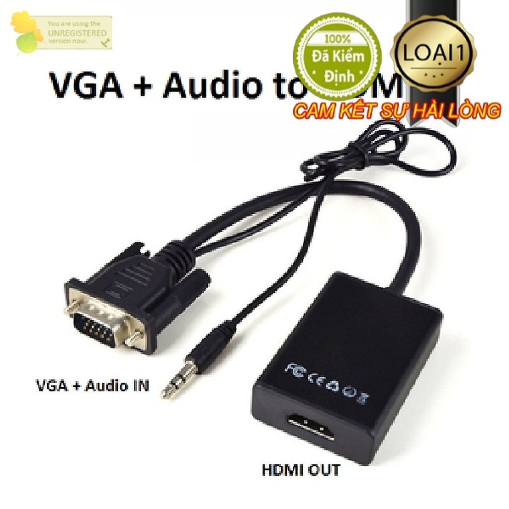 [Mã ELHACE giảm 4% đơn 300K] Bộ chuyển đổi VGA sang HDMI có Audio