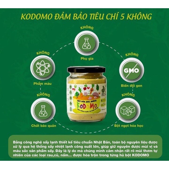 Hạt nêm Kodomo, Bột nêm dinh dưỡng Kodomo cho bé từ 6 tháng tuổi cho bé ăn dặm, gia vị ăn dặm cho bé