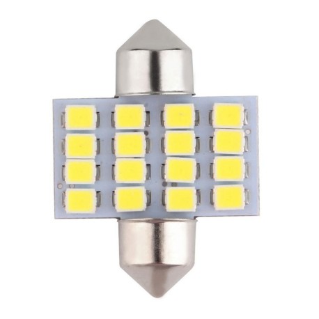 Bóng Đèn LED siêu sáng soi biển số trần nóc cánh cửa  xe hơi ô tô 31MM 36mm 16SMD Toyota Vios Innova Hyundai Accent
