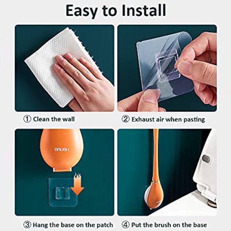 Bàn Chải Silicone Vệ Sinh Toilet Thiết Kế Hình Giọt Nước Sáng Tạo