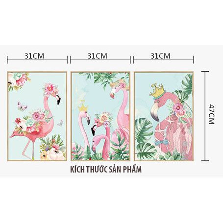 Decal dán tường - Giấy dán tường - Khung tranh Hồng hạc sk9315 - scenedecal