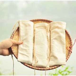 TÚI VẢI ĐỰNG ỐNG HÚT TRE