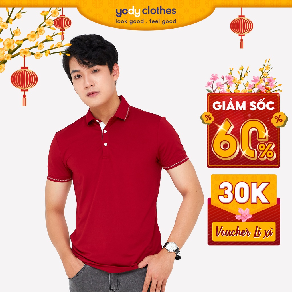 [Mã WABRYODY1 giảm 10% đơn 250K] Áo thun polo nam YODY Coolmax cổ bẻ chất cotton cao cấp siêu mát APM3519