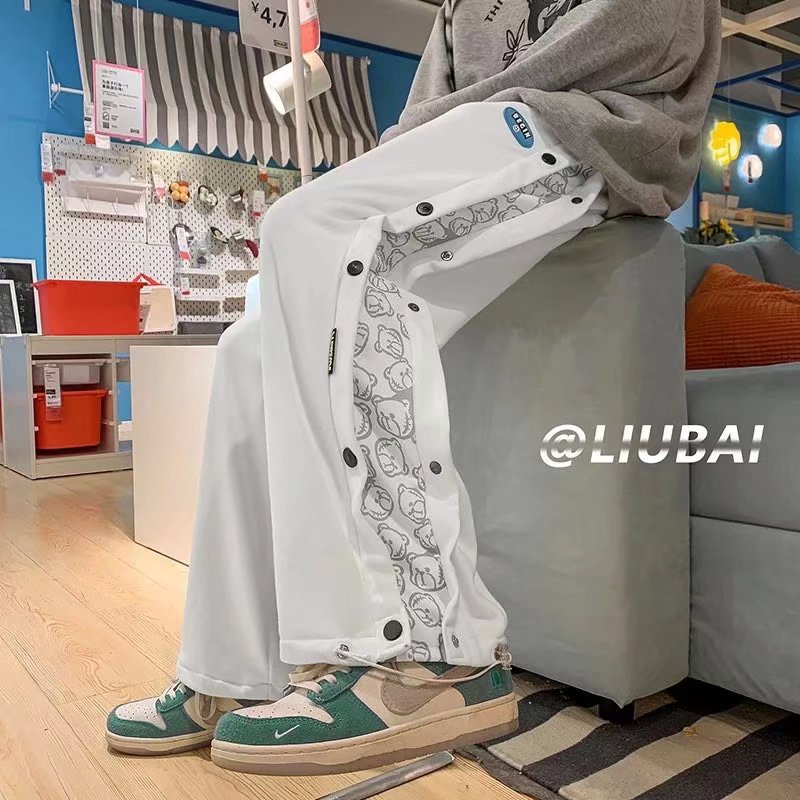 Quần dài ống rộng phong cách hip hop Hàn Quốc hợp thời trang