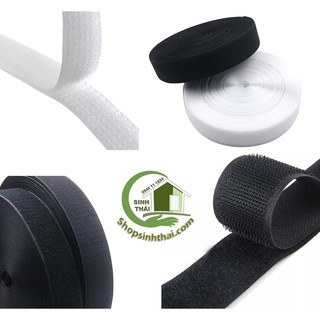 Miếng dán vải 2 mặt dán giày, túi xách - dính gai dán Xé, Băng gai dính, khóa nhám gai khổ rộng 2cm - chọn màu