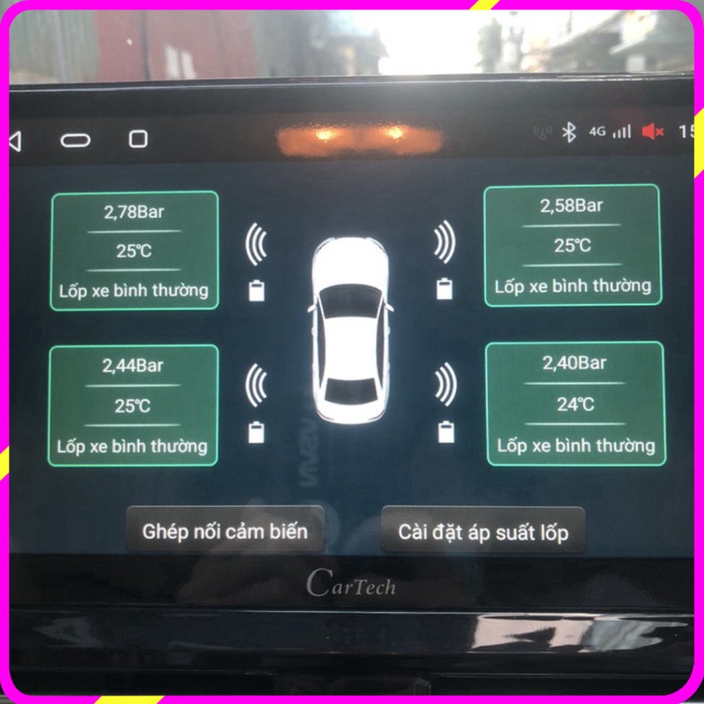 Cảm biến áp suất lốp trong dùng cho màn hình Android, tích hợp phần mềm tiếng Việt TNS601