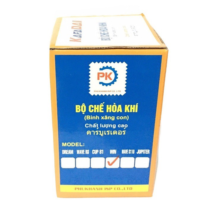 Bộ chế hòa khí KAFADAI THAILAND cho xe máy Win 100cc - 110cc (Bình xăng con)