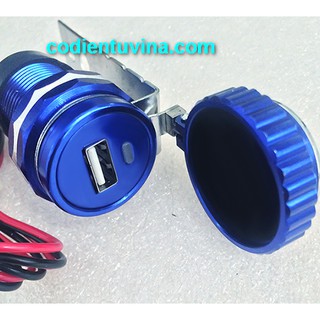 ĐỒNG HỒ + CỔNG SẠC USB GẮN XE MÁY