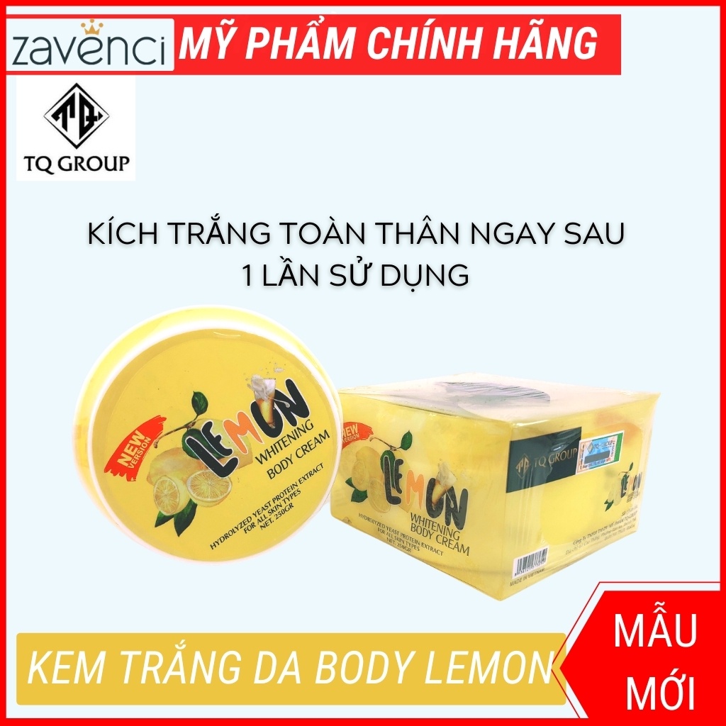 Kem Body BD201T LEMON Chanh Kích Trắng Da Toàn Thân (250g)