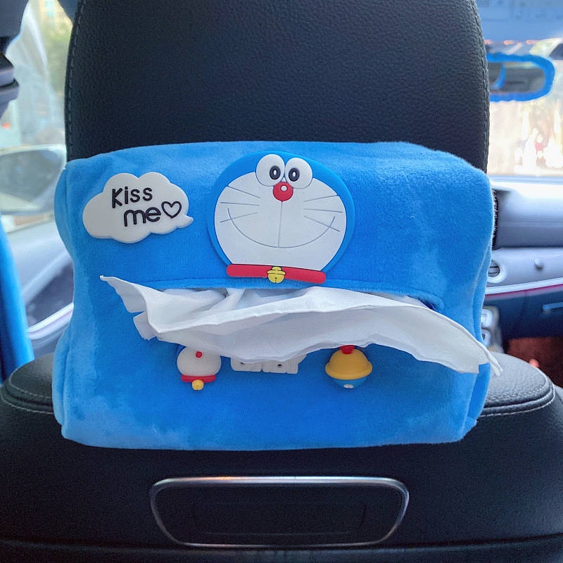 Doraemon Car Gear Rearview Mirror Pullover Pillow Lumbar Support Pillow Safety Belt Shoulder Pad Female Four Seasons Cartoon Cyber Celebrity Car Cute KlcY