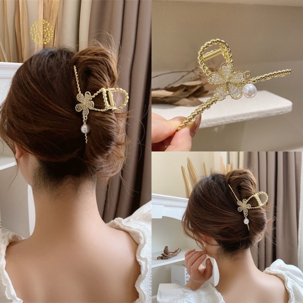 Kẹp Tóc Đính Ngọc Trai Thiết Kế Tinh Tế