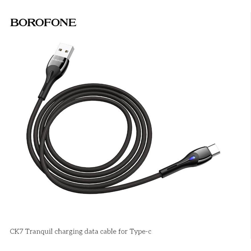 Cáp Sạc TYPE C Borofone CK7 Dài 1M Dây Dù Cho Android - BH 12 Tháng 1 đổi 1 (MÀU SẮC NGẪU NHIÊN) - Hưng Long PC