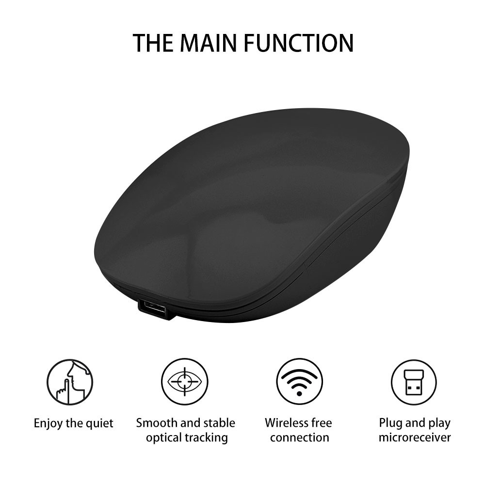 Wireless Chuột Slide Mouse Rechargeable Ergonomic Silent Optical USB Mice Game Mute Laptop PC Mouse