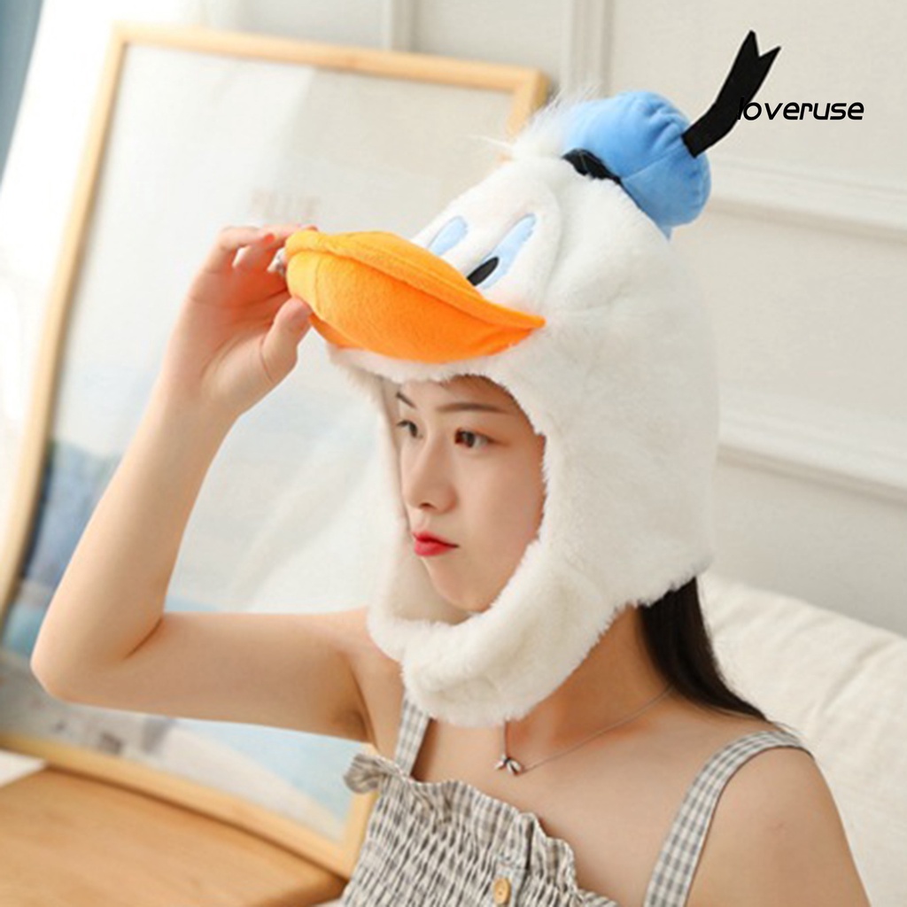 Mũ trùm đầu vải lông mềm mại hóa trang nhân vật hoạt hình đáng yêu xinh xắn