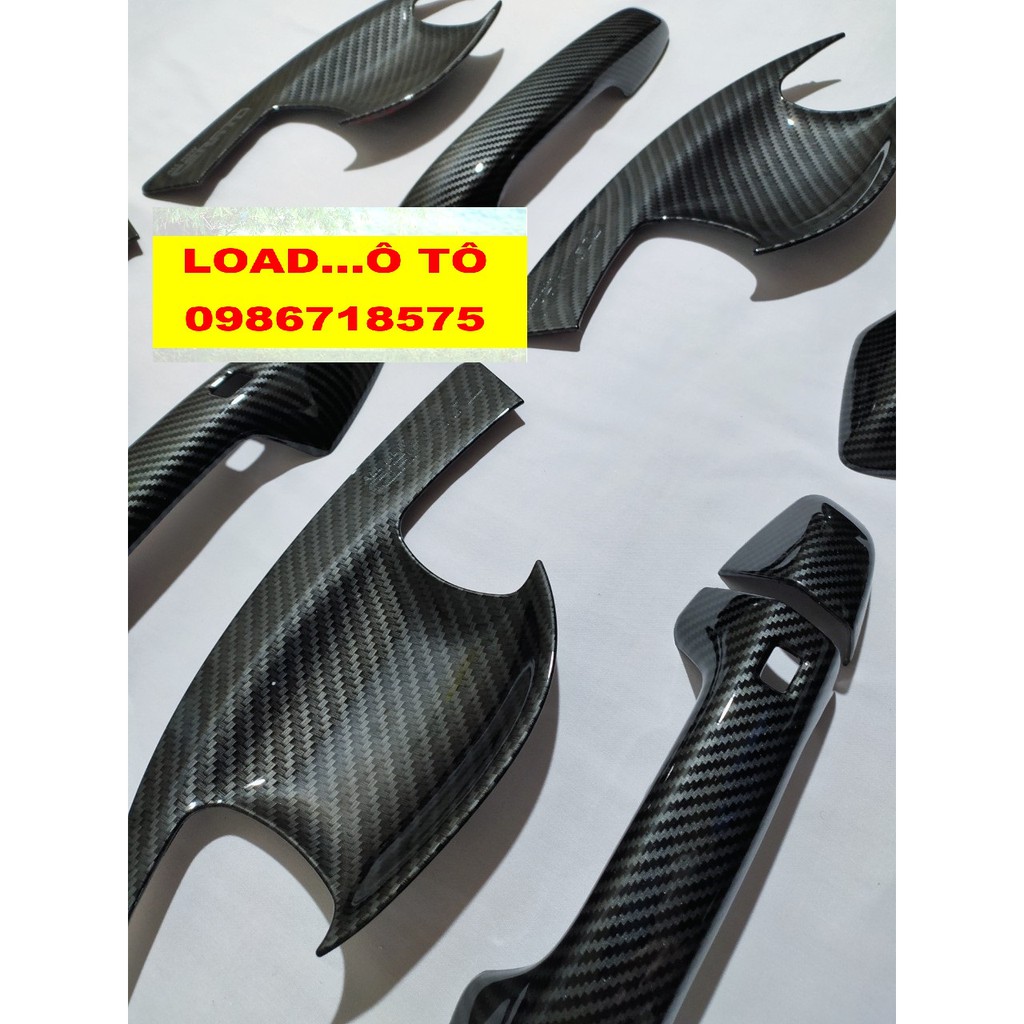 Bộ Ốp Tay Nắm và Hõm Cửa Xe Kia Cerato 2019-2021 Mẫu Vân Carbon Cao Cấp