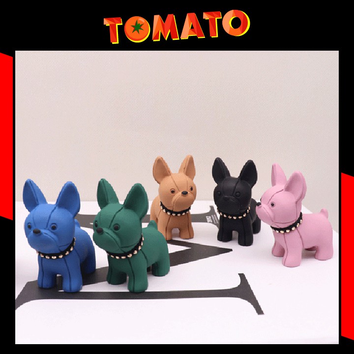 Móc Khóa Hình Chó Bulldog Siêu Cute Có Kèm Dây Móc - Phụ Kiện Tomato