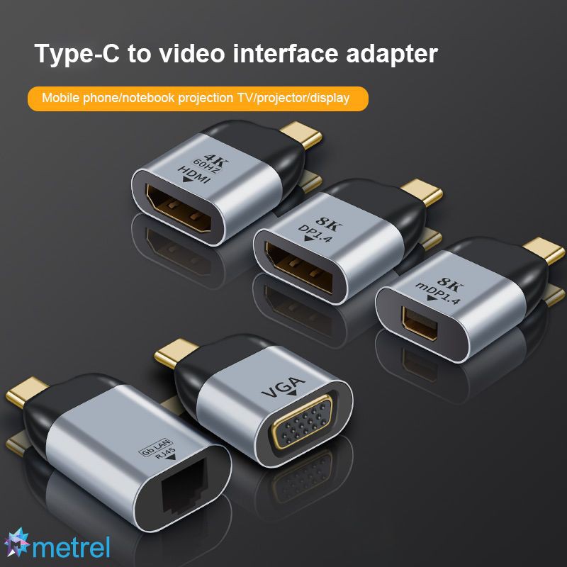 Đầu Chuyển Đổi Video Meteel 2020 Type-C Sang Hdmi / Vga / Dp / Rj45 / Mini Dp Hd 4k Vn 60hz