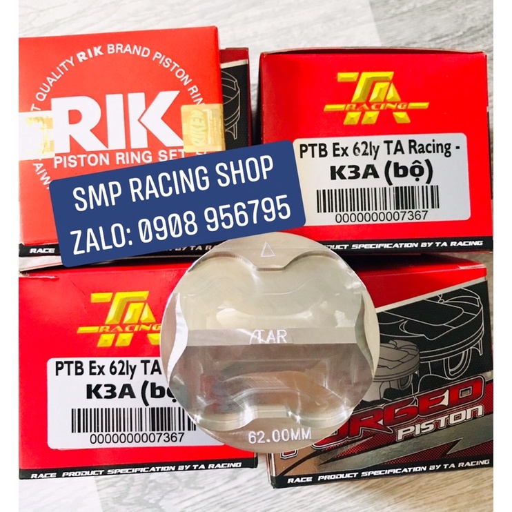 Lòng YCS EX 62mm chân 27 - piston TA Racing K3