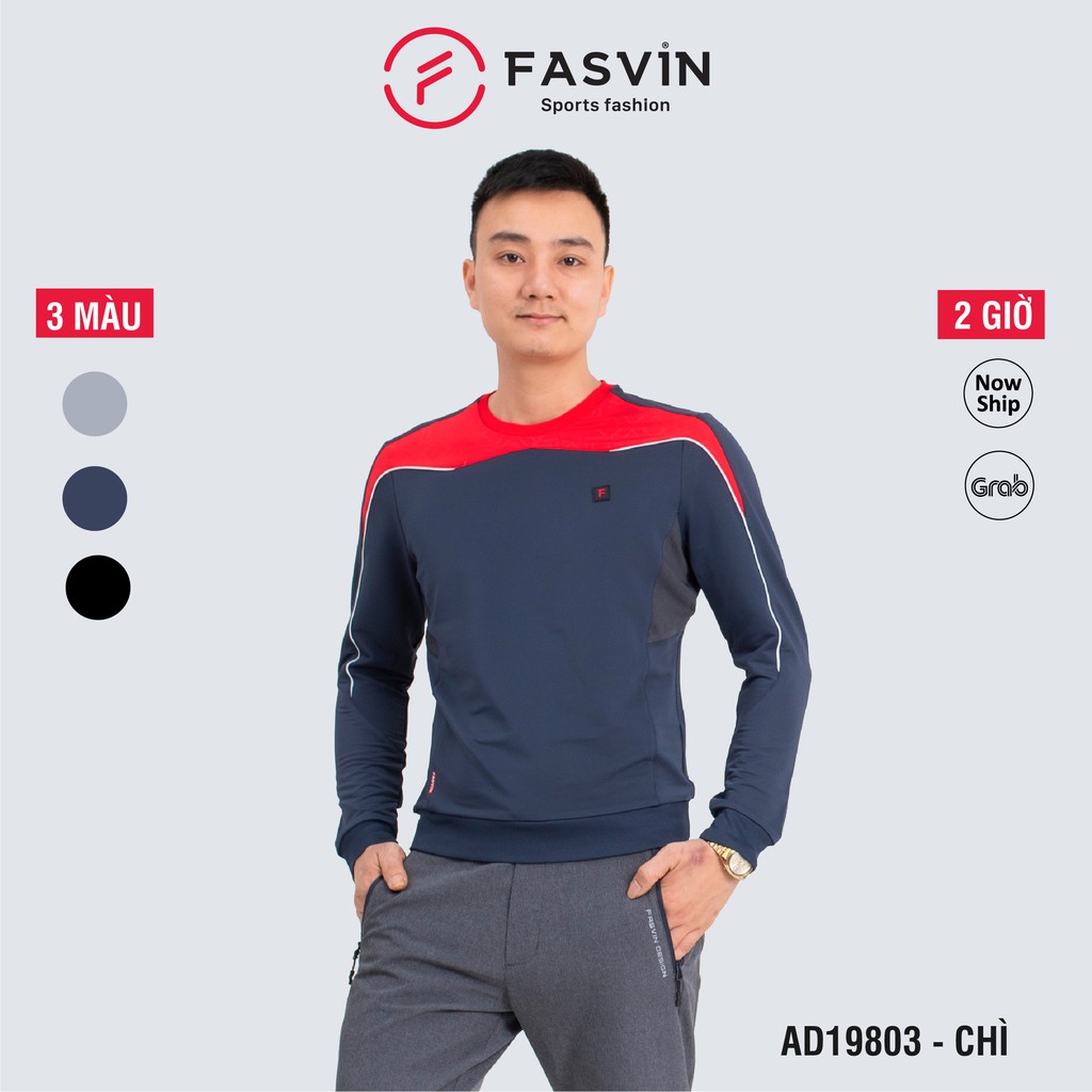 [Mã FAMALLT5 giảm 15% đơn 150K] Áo thể thao nam Fasvin AD19803.20, áo nỉ dài tay nam vải thun mềm mại co giãn tốt. | BigBuy360 - bigbuy360.vn