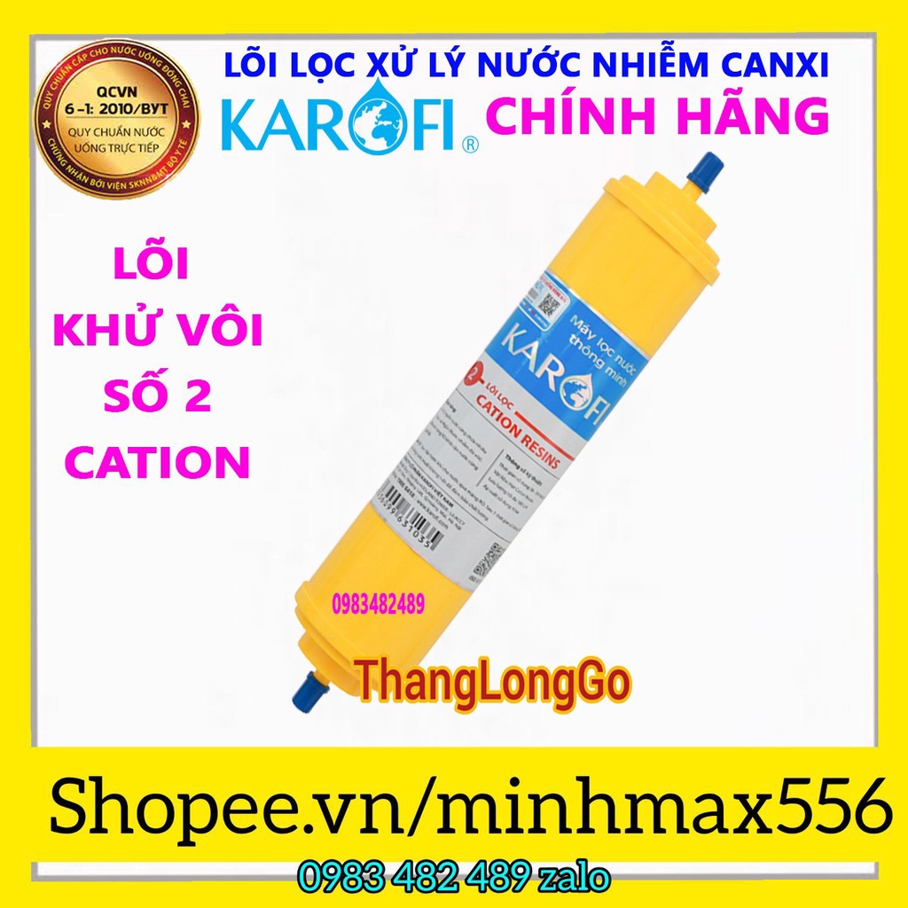 BỘ 3 LÕI LỌC NƯỚC KAROFI SỐ 123 [ XỬ LÝ ĐÁ VÔI ] - DÀNH CHO MODEL KAROFI K8RO-H