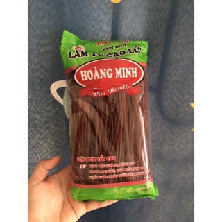 Bún gao lứt/Hủ tiếu gạo lứt Hoàng Minh 100% gạo lứt nguyên cám giảm cân,healthy (250g)