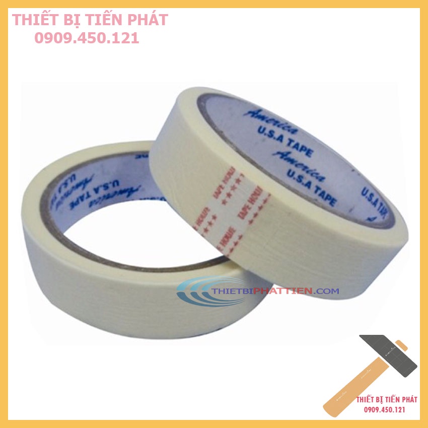 [CHÍNH HÃNG] 12 CUỘN BĂNG KEO GIẤY BĂNG KEO CHẶN MÀU 24mm AMERICA TAPE USA