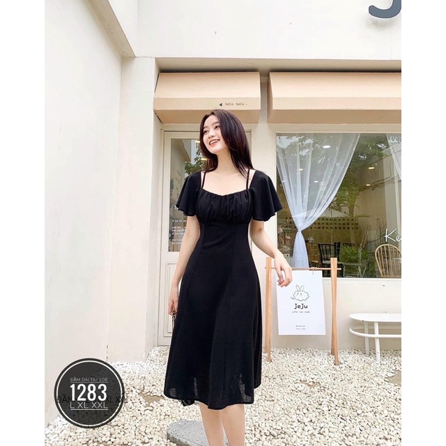 [ BIGSIZE ] ĐẦM CỔ U TAY XOÈ TỪ 55-100kg