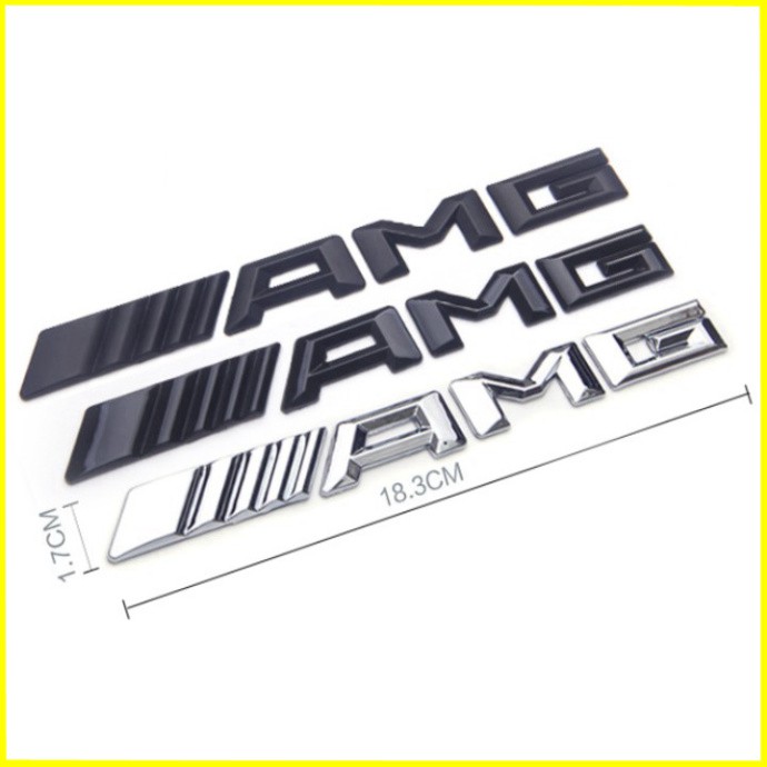 Sản phẩm Decal tem chữ AMG hợp kim inox cao cấp dán xe đuôi ô tô, xe hơi G40613 .