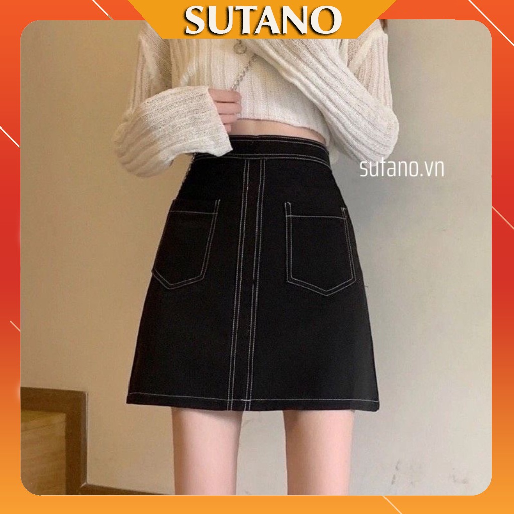 [XẢ SỐC] Chân váy chữ a chân váy ngắn nữ trần chỉ nổi giả túi thời trang CV451 SUTANO