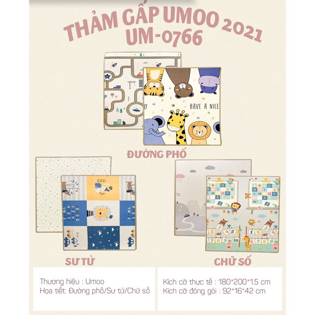 Thảm gấp gọn Umoo 2021 Shop BabyBap