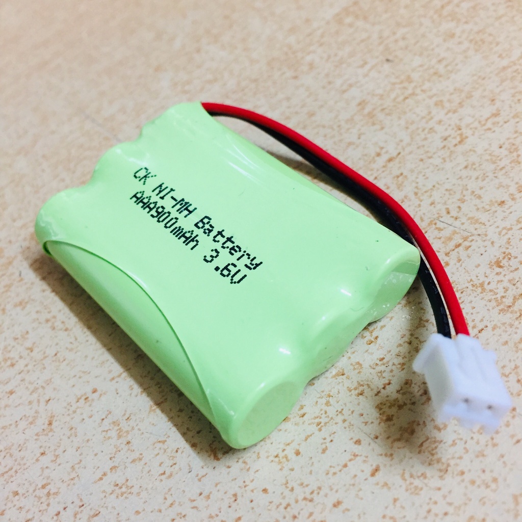 Pin sạc loại nhỏ AAA điện áp 3.6V 900mAh jack cắm vuông 2P