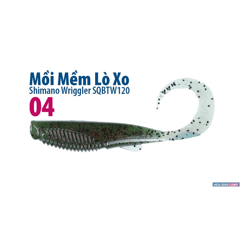 Mồi Mềm Lò Xo Shimano Wriggler SQBTW120 | 12cm