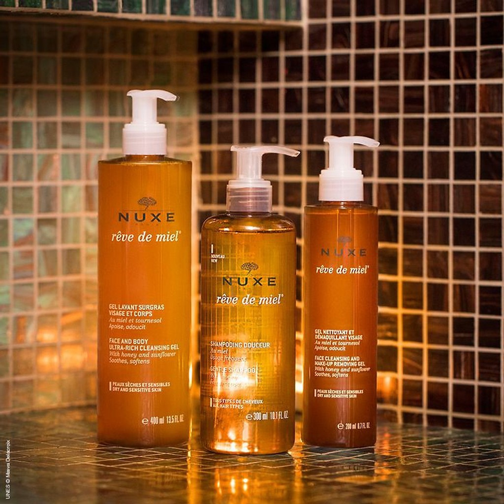 Nuxe Reve De Miel Rich Cleansing Gel - Sữa Rửa Mặt Tinh Chất Mật Ong 200ml
