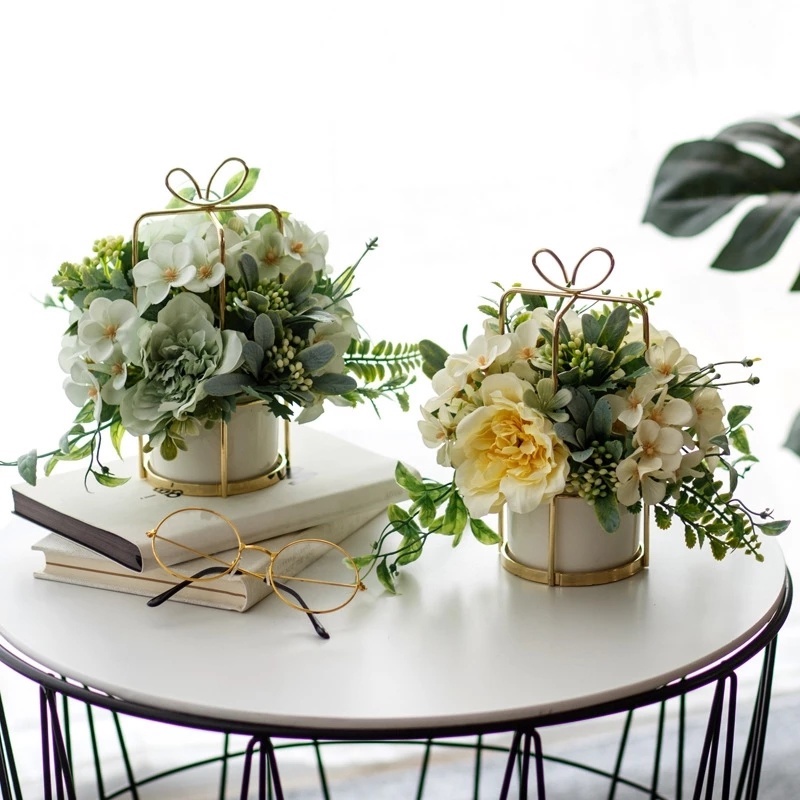 Bó Hoa Mẫu Đơn Giả DIY Trang Trí Nhà Cửa / Khách Sạn / Giáng Sinh