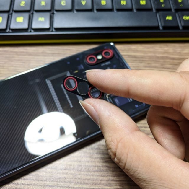 Miếng dán camera khoét lỗ viền đỏ cho Xiaomi Mi 8/ Mi 8se/ Mix 2s/ Mix 3