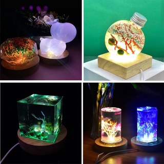 Đế gỗ có đèn led đổi màu dùng trang trí, trưng bày sản phẩm