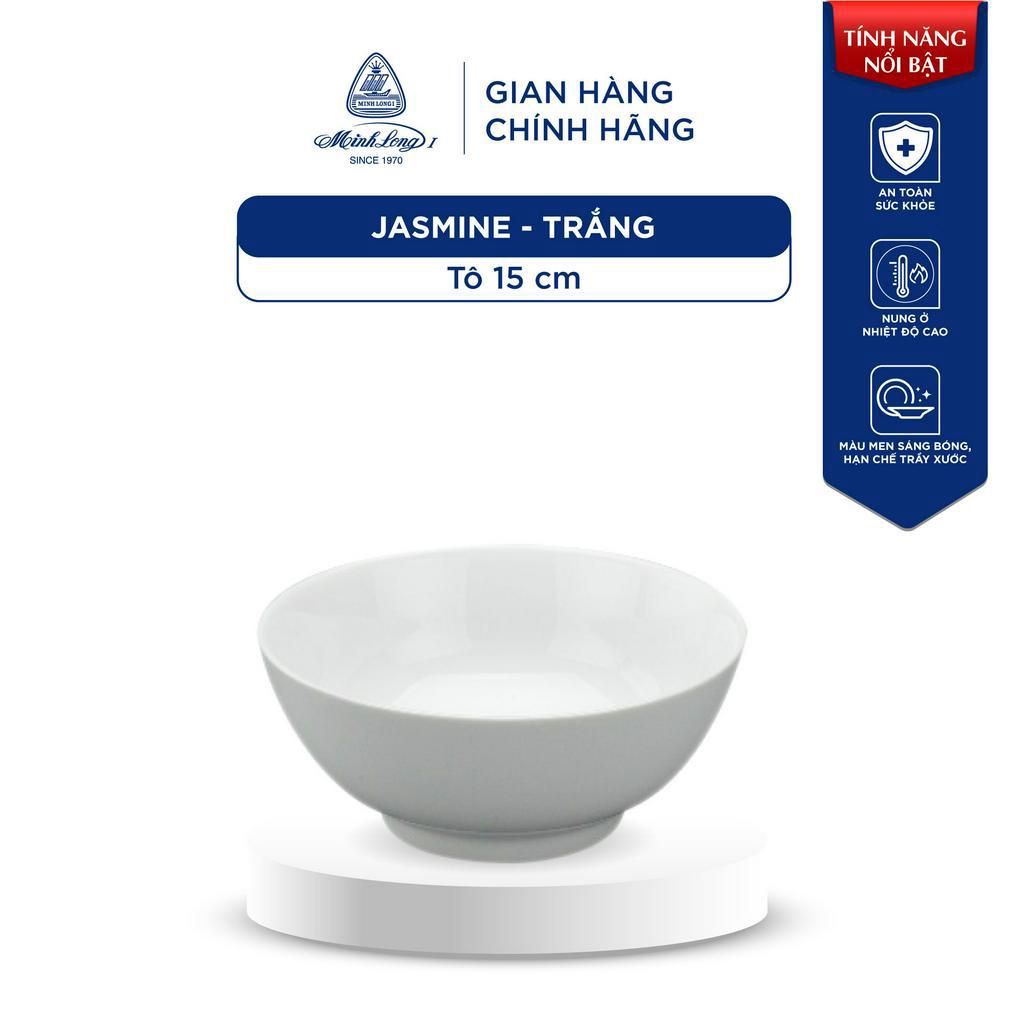 Tô Trung Sứ Minh Long - Jasmine - Trắng - 15cm