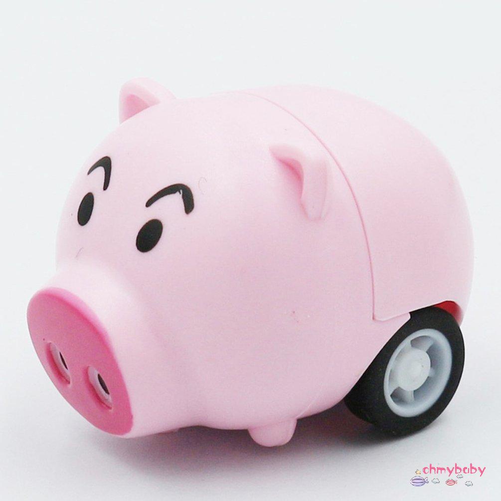 【OMB】 Animal Mini Pull Back Car Plastic Puzzle Toy Inertial Mini Car Children Toys