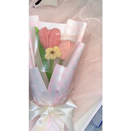 Bó Hoa Tulip 3 Bông Tone Hồng