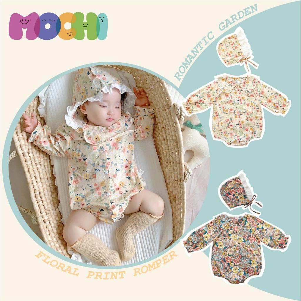 Bộ Áo Liền Quần + Mũ Cho Bé Sơ Sinh