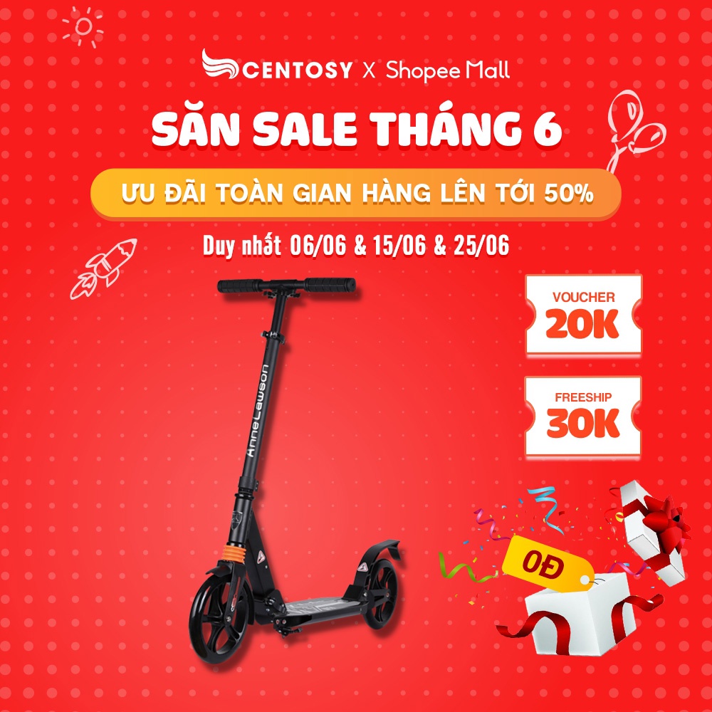 Xe Trượt Scooter Người Lớn Cao Cấp - Centosy Scooter ALS-A5S - Màu Sắc Nổi Bật, Gấp Gọn Tiện Lợi