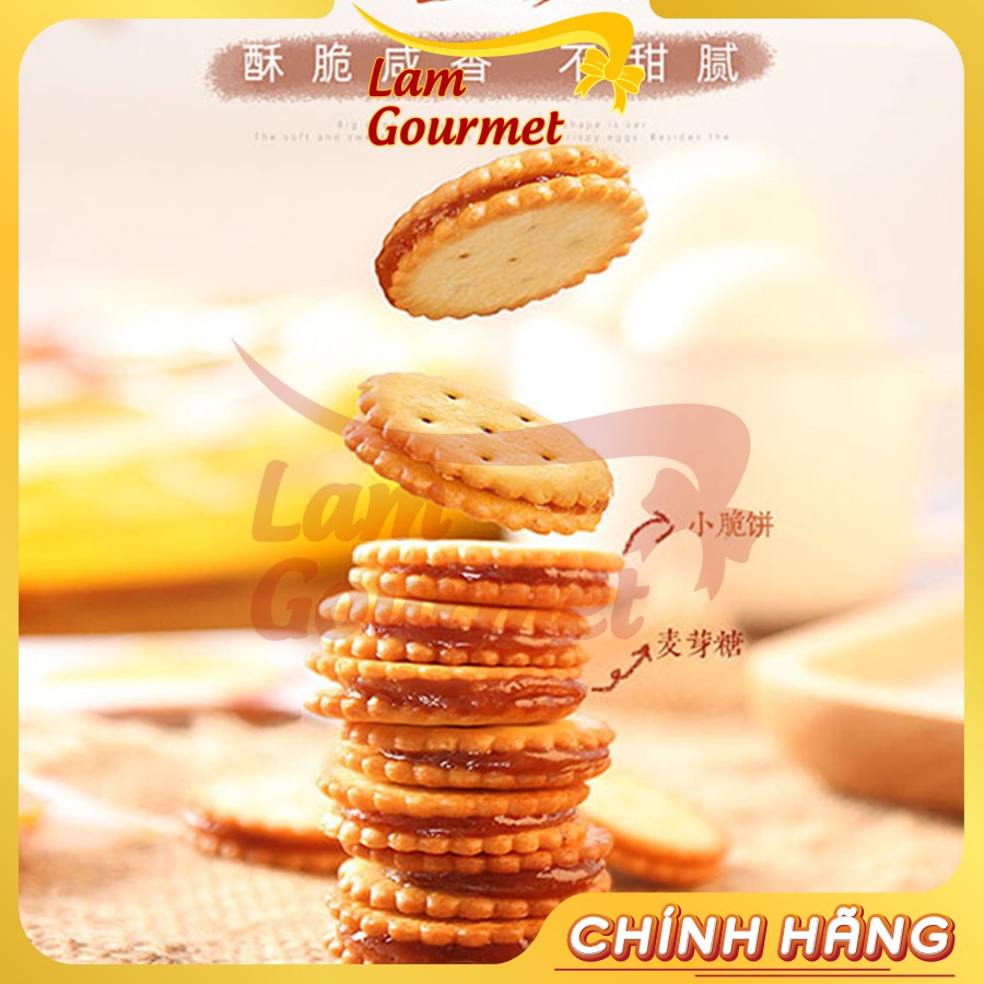 Bánh Quy Trứng Muối Đài Loan Giòn Nhân Dẻo Ngon Nhập Khẩu Cao Cấp MIT 500g và 180g - Lam Gourmet