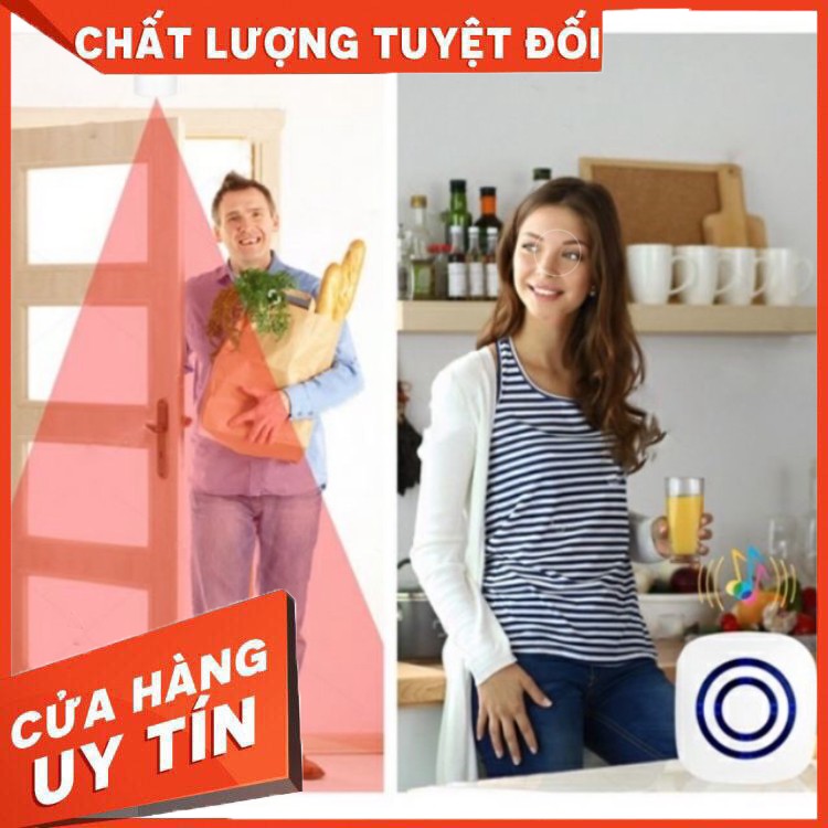 HÀNG CAO CẤP -  Chuông báo khách kết hợp báo trộm không dây thông minh 38 kiểu chuông YF0256  - Hàng Cao Cấp