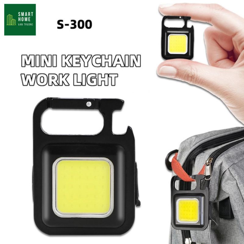 Đèn pin móc khoá LED COB Type C đèn pin cứu hộ đa năng khẩn cấp ( loại vỏ nhôm magie BH 6 tháng )